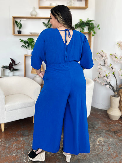 Timeless Charm Surplice Wide Leg Jumpsuit