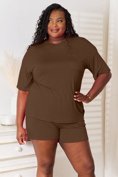 Basic Bae Stretchy Half-Sleeve Top and Shorts Set