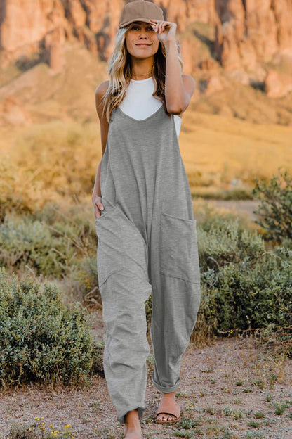 Effortless Vibe Sleeveless Jumpsuit with Pockets