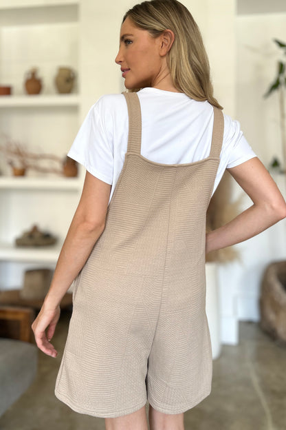 Classic Comfort Texture Sleeveless Romper