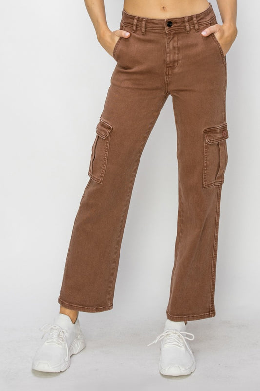 Urban Edge High-Rise Cargo Jeans