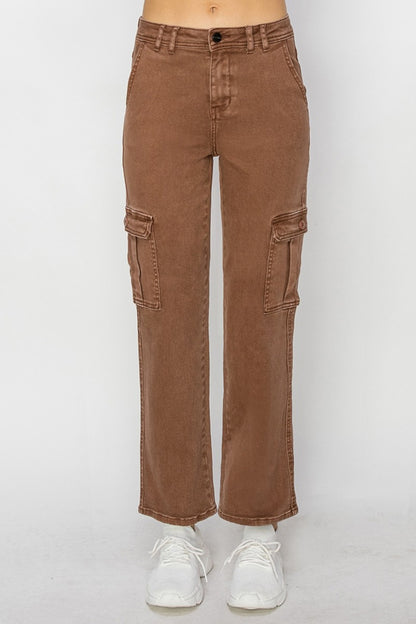 Urban Edge High-Rise Cargo Jeans