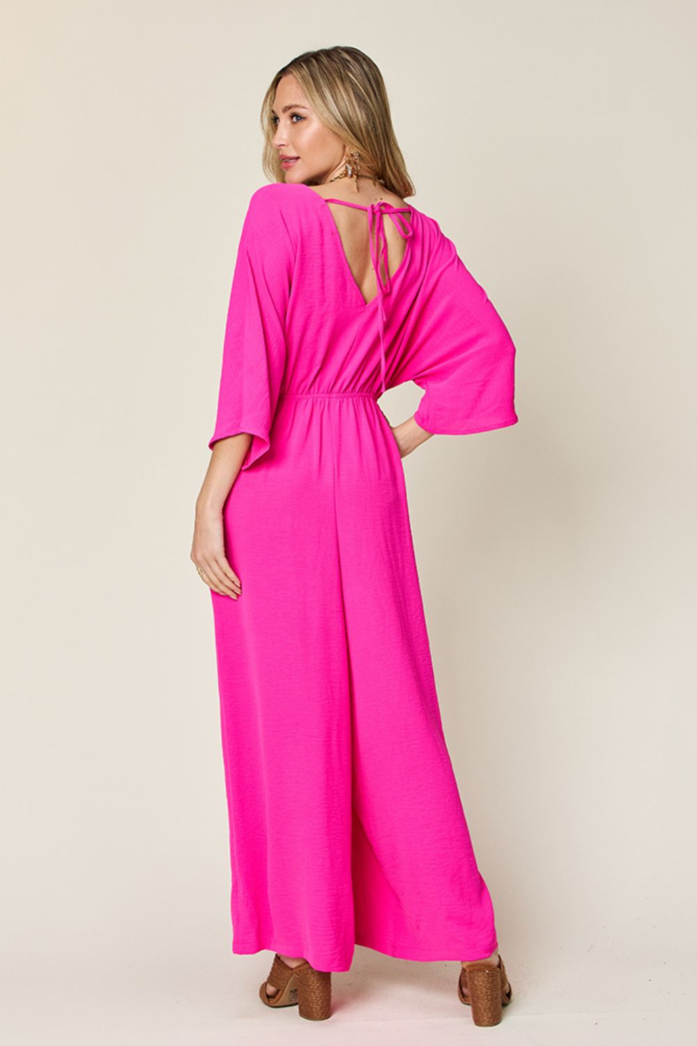 Timeless Charm Surplice Wide Leg Jumpsuit