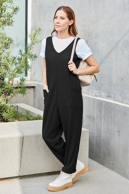 Sleek Essentials Sleeveless Straight Jumpsuit