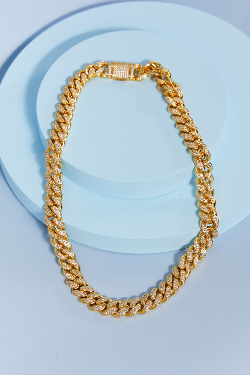 Luxe Glow Brass Curb Chain Necklace