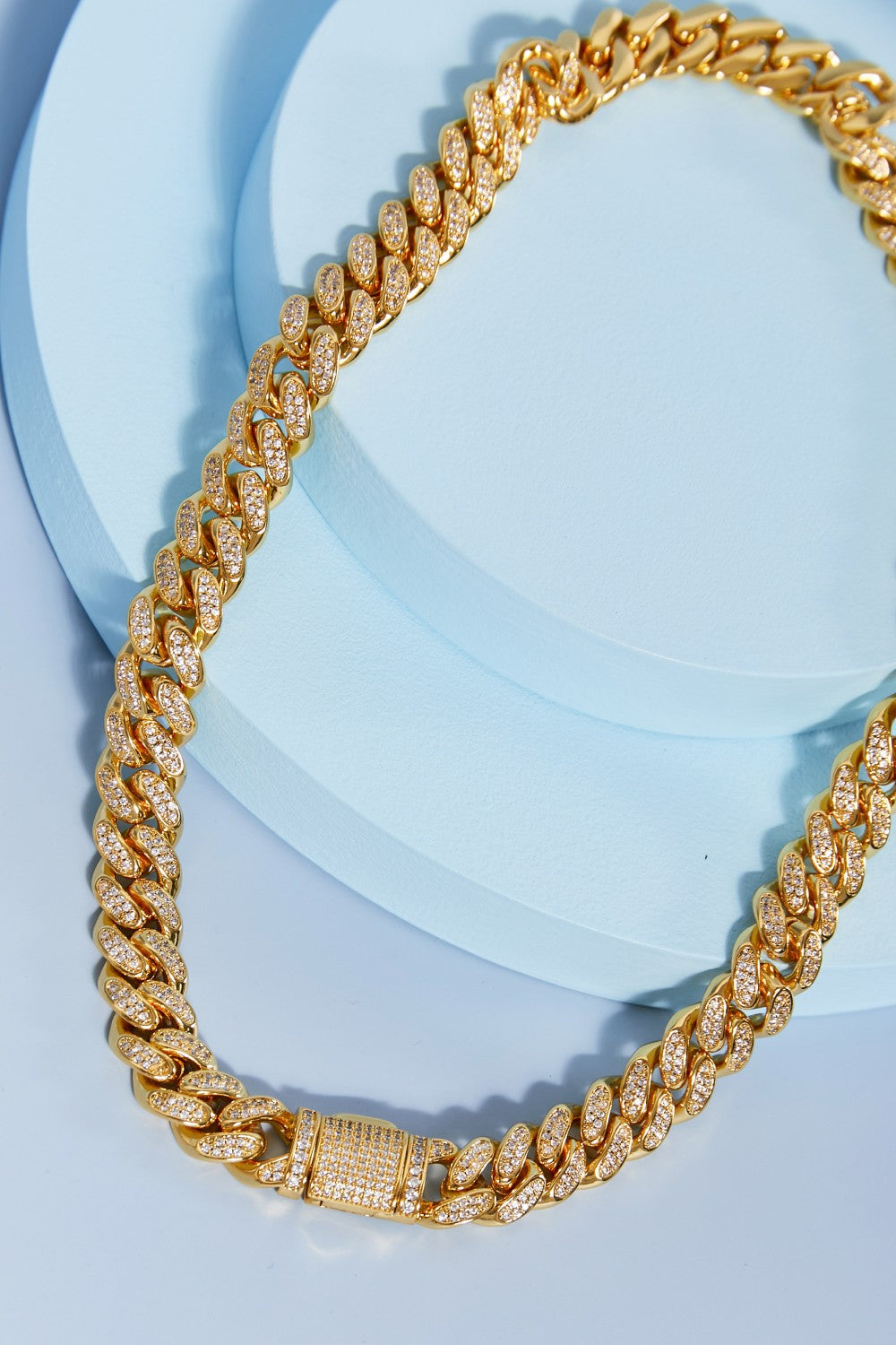 Luxe Glow Brass Curb Chain Necklace