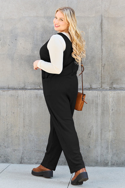 Sleek Essentials Sleeveless Straight Jumpsuit