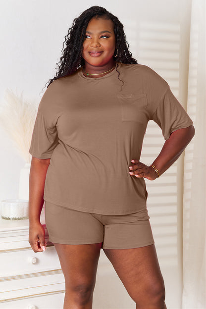 Basic Bae Stretchy Half-Sleeve Top and Shorts Set