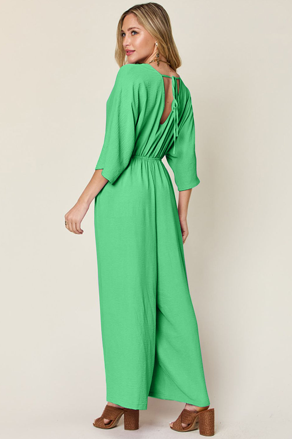 Timeless Charm Surplice Wide Leg Jumpsuit