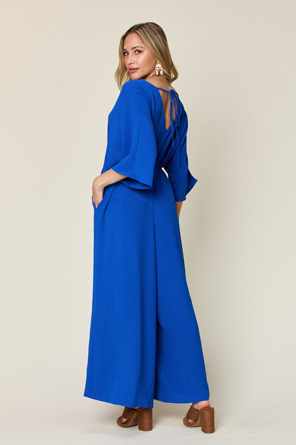 Timeless Charm Surplice Wide Leg Jumpsuit