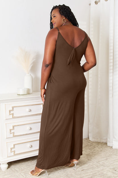 Modern Elegance Tied Wide Leg Jumpsuit